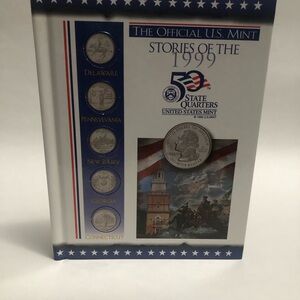 The Official US Mint Stories of the 1999 State Quarters Book Hardback Book Vtg